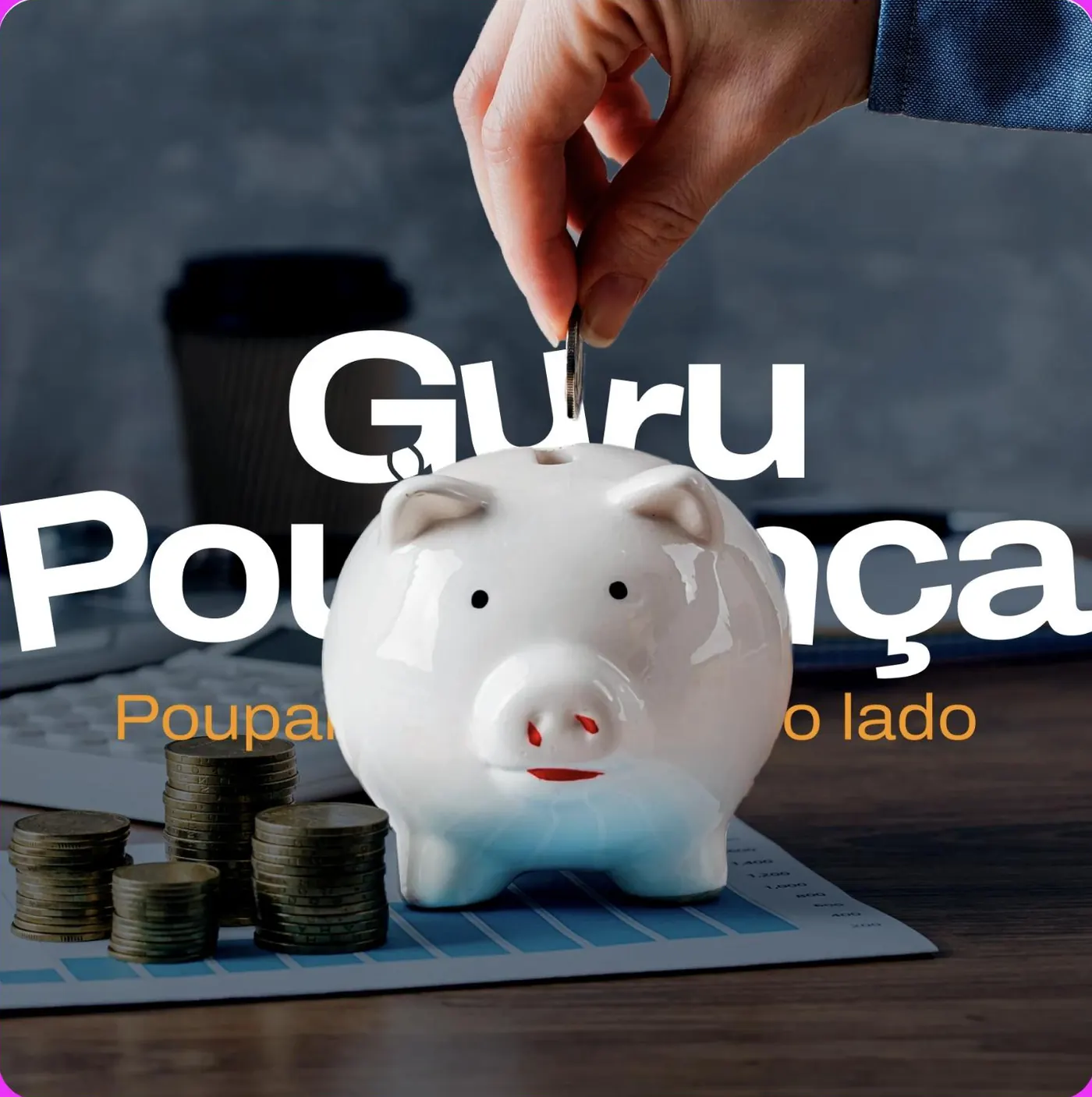 Guru Poupança website on screen