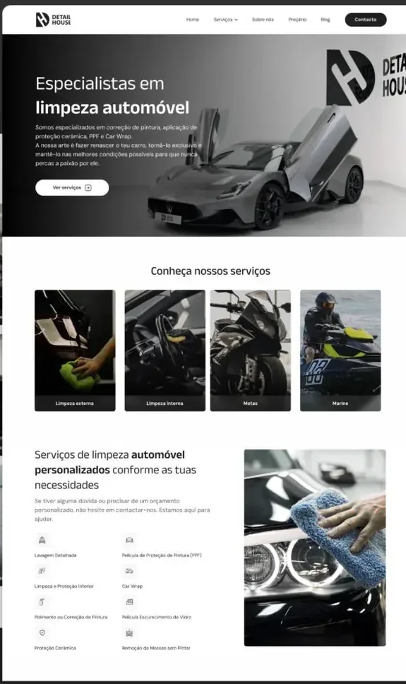 Page of the Detail House website