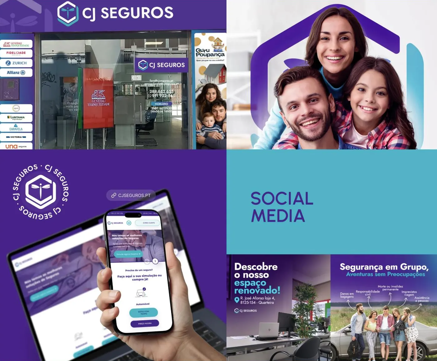 CJ Seguros website